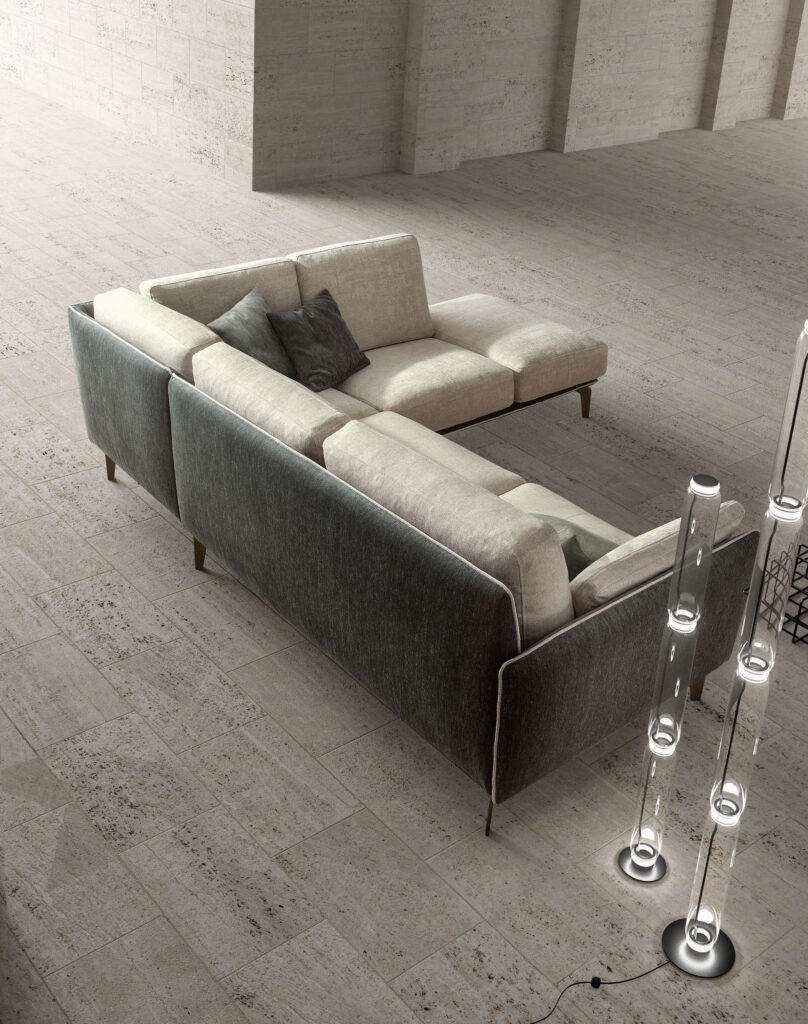 Divano moderno Living Bright / Living Chic / Living Minimal — Fogli Arredamenti: mobili su misura e falegnameria artigianale a Cascina (PI), province di Pisa e Livorno