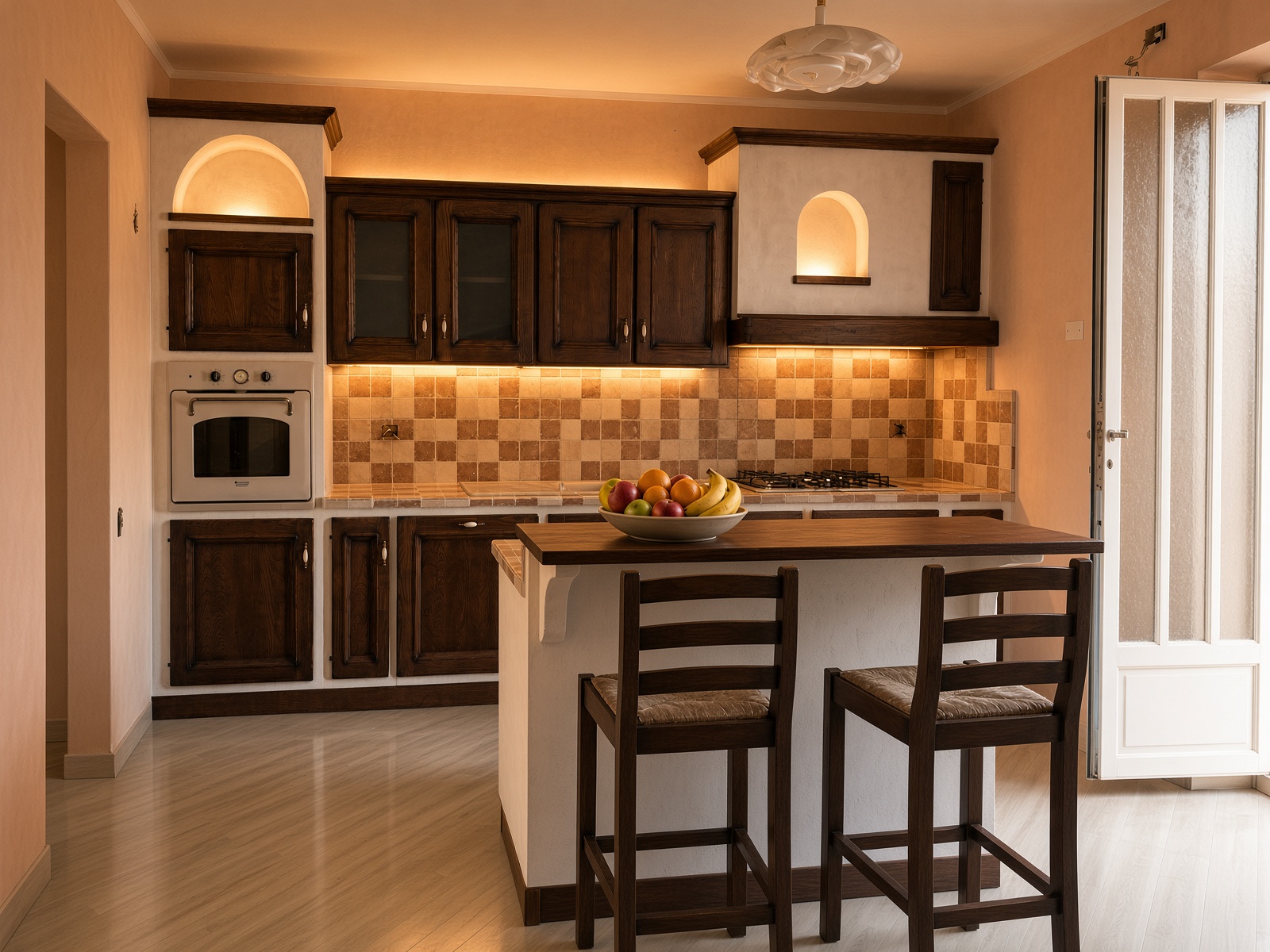Cucina in muratura Umbra — vista 3, Fogli Cascina — Fogli Arredamenti: mobili su misura e falegnameria artigianale a Cascina (PI), province di Pisa e Livorno